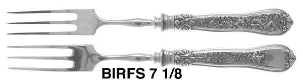 Olympian (Sterling, 1878, No Monograms) Individual Silverplate Prong Bird Fork