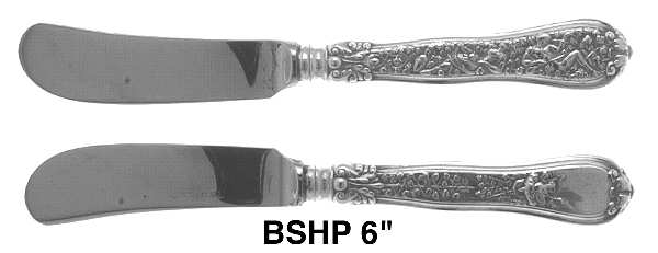 Olympian (Sterling, 1878, No Monograms) Butter Spreader Hollow Hdl-Paddle/Stainless Blade