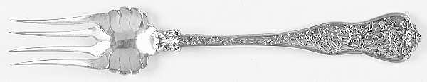 Olympian (Sterling, 1878, No Monograms) Medium Solid Cold Meat Serving Fork