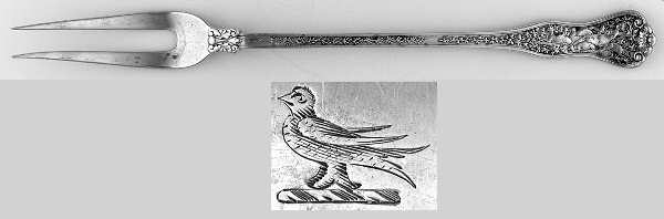Olympian (Sterling, 1878, No Monograms) Individual Fruit Fork-Solid Variant