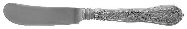 Olympian (Sterling, 1878, No Monograms) Butter Spreader Hollow Hdl-Paddle/Stainless Blade