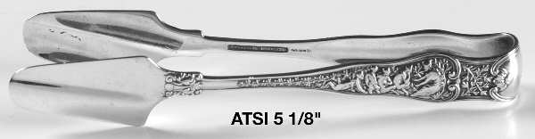 Olympian (Sterling, 1878, No Monograms) Solid Individual Asparagus Tongs
