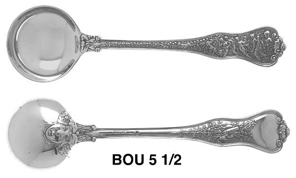 Olympian (Sterling, 1878, No Monograms) Round Bowl Soup Spoon (Bouillon)