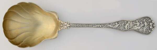 Olympian (Sterling, 1878, No Monograms) Berry-Casserole Spoon with Fluted Bowl