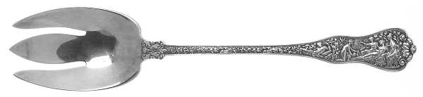 Olympian (Sterling, 1878, No Monograms) Solid Salad Serving Fork