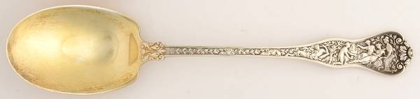 Olympian (Sterling, 1878, No Monograms) Solid Salad Serving Spoon