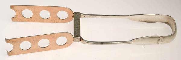 Palm (Sterling, 1871) Solid Yoked Asparagus Tongs