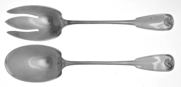 Palm (Sterling, 1871) Solid Oversized Serving Salad Set