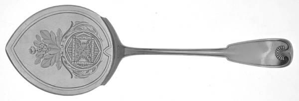 Palm (Sterling, 1871) Bright Cut Solid Buckwheat Cake Server