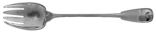 Palm (Sterling, 1871) Seafood Serving Fork Solid Piece