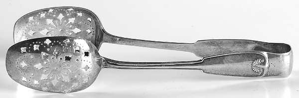 Palm (Sterling, 1871) Large Ice Serving Tongs with Bowl Tips