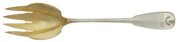 Palm (Sterling, 1871) Solid Salad Serving Fork