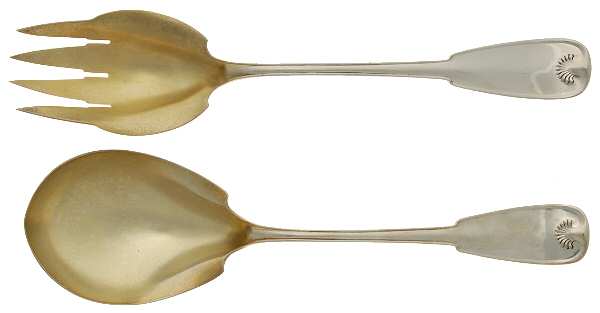 Palm (Sterling, 1871) (2 Pc) Solid Salad Set