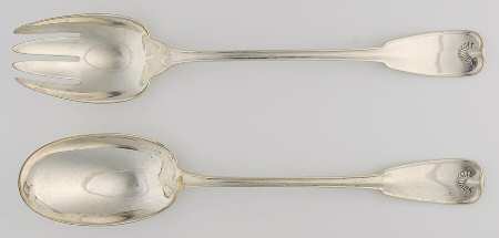 Palm (Sterling, 1871) 2 Piece Solid Seafood Serving Set
