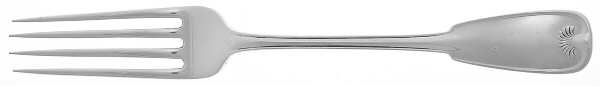 Palm (Sterling, 1871) Luncheon/Dessert Fork, Solid Piece
