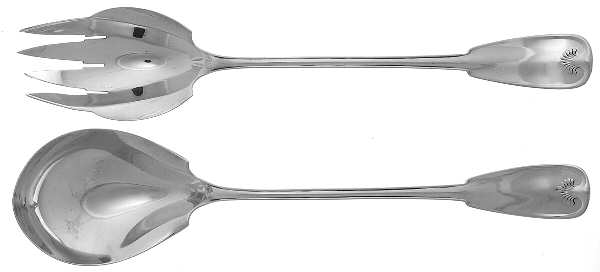 Palm (Sterling, 1871) Solid Oversized Serving Salad Set