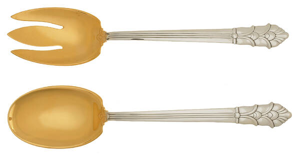 Palmette (Sterling, 1947) (2 Pc) Solid Salad Set