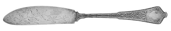 Persian (Sterling, 1872) Flat Handle Bright Cut Master Butter