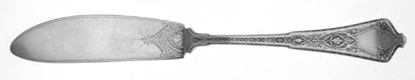 Persian (Sterling, 1872) Flat Handle Bright Cut Master Butter