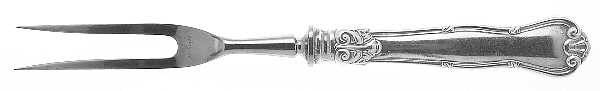 Provence (Sterling, 1961, No Monograms) Small Steak Carving Fork with Stainless Prongs