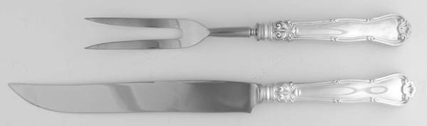 Provence (Sterling, 1961, No Monograms) Large 2-Piece Roast Carving Set w/Stainless Blade