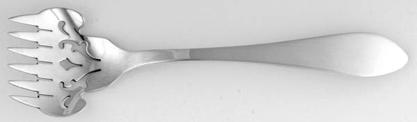 Queen Anne (Sterling, 1870) Small Solid Tined Sardine Serving Fork