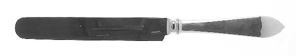 Queen Anne (Sterling, 1870) Blunt Hollow Knife with Bolster