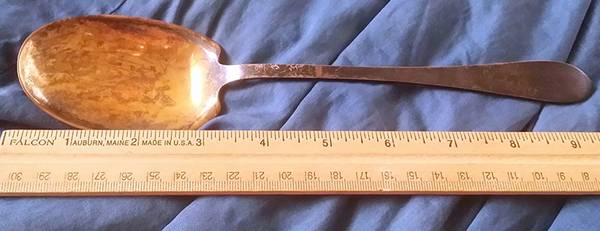Queen Anne (Sterling, 1870) Seafood Serving Spoon Solid Piece