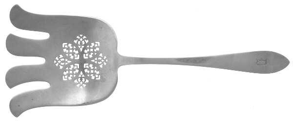 Queen Anne (Sterling, 1870) Large Solid Asparagus Serving Fork