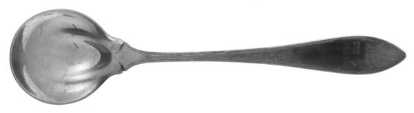 Reeded Edge (Sterling, 1937, No Monograms) Large Chocolate Spoon