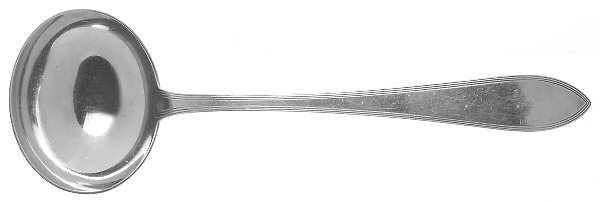 Reeded Edge (Sterling, 1937, No Monograms) Solid Gravy Ladle