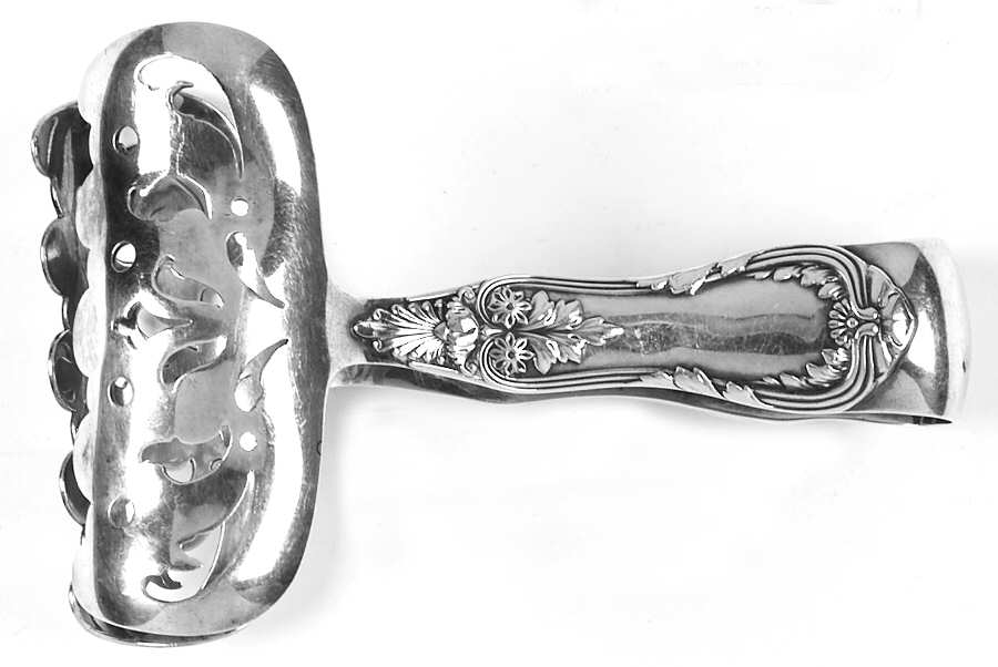 Regent (Silverplate, 1884, No Monograms) Solid Piece Aspragus Tongs
