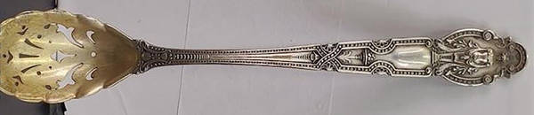 Renaissance (Sterling, 1905) Pierced Bowl Short Handle Olive Spoon