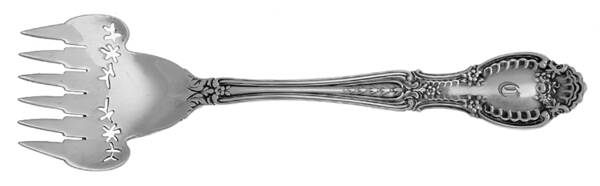 Richelieu (Sterling, 1892, No Monograms) Small Solid Tined Sardine Serving Fork