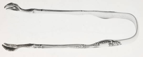 Richelieu (Sterling, 1892, No Monograms) Large Sugar Tongs W/Claw Tips