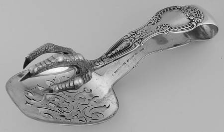 Richelieu (Sterling, 1892, No Monograms) Small Ice Serving Tongs