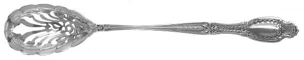 Richelieu (Sterling, 1892, No Monograms) Pierced Bowl Short Handle Olive Spoon