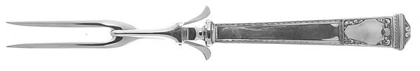San Lorenzo (Sterling, 1916) Small Steak Carving Fork with Stainless Prongs