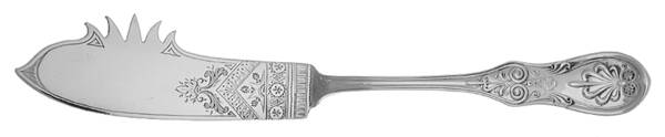 Saratoga (Sterling, 1870, No Monograms) Cheese Serving Knife Bright Cut