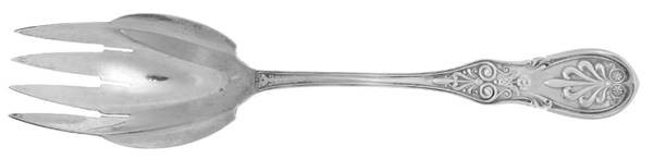 Saratoga (Sterling, 1870, No Monograms) Solid Salad Serving Fork