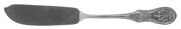 Saratoga (Sterling, 1870, No Monograms) Flat Handle Master Butter Knife