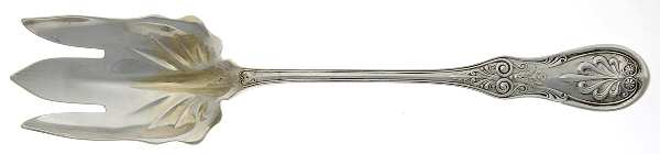 Saratoga (Sterling, 1870, No Monograms) Oversize Solid Salad Servng Fork