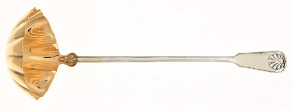 Shell & Thread (Sterling, 1905, No Monograms) Long Hemispherical Cream Ladle