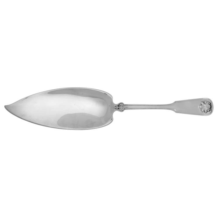 Shell & Thread (Sterling, 1905, No Monograms) Large Solid Fish Serving Knife