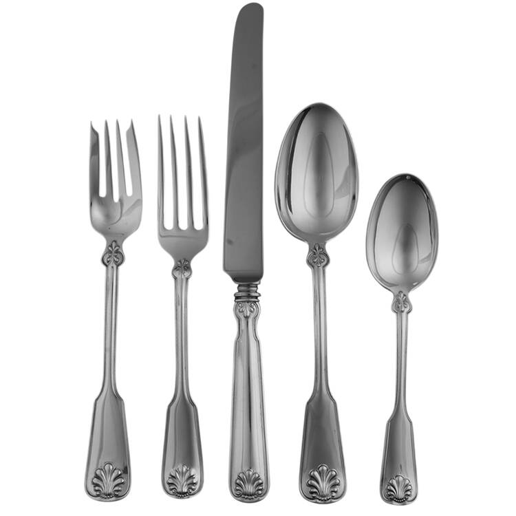 Shell & Thread (Sterling, 1905, No Monograms) 40  Piece Estate Set