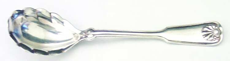 Shell & Thread (Sterling, 1905, No Monograms) Sugar Shell Spoon