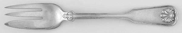 Shell & Thread (Sterling, 1905, No Monograms) Individual Caviar Fork