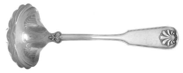 Shell & Thread (Sterling, 1905, No Monograms) Gravy Ladle with Hemispherical Bowl