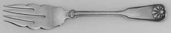 Shell & Thread (Sterling, 1905, No Monograms) Pastry Fork Variant