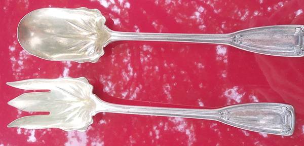 St. Dunstan (Sterling, 1909, No Monograms) (2 Pc) Solid Salad Set